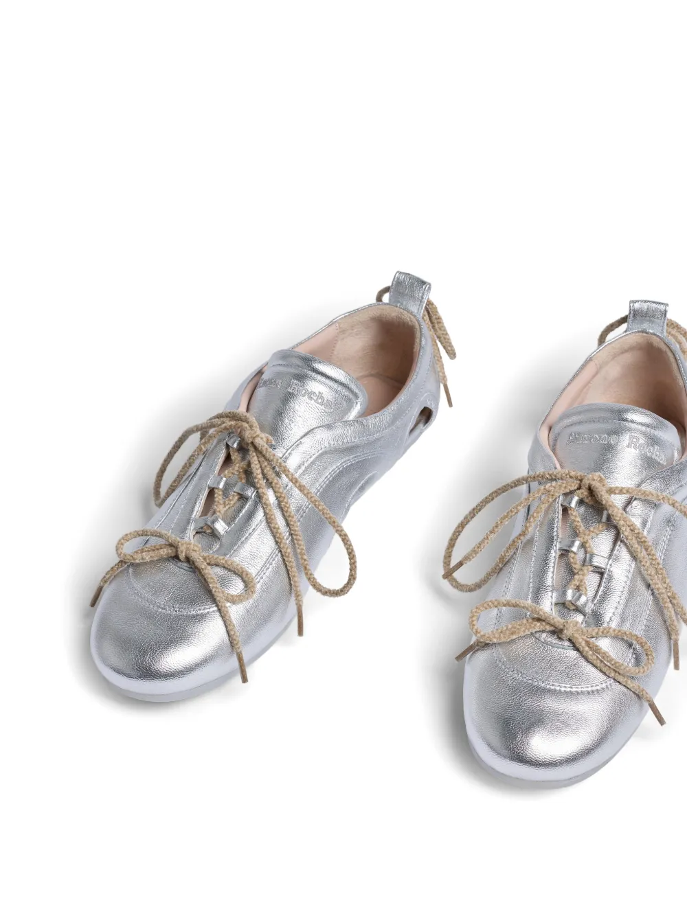Simone Rocha Ballerina Grip sneakers met uitgesneden details Zilver