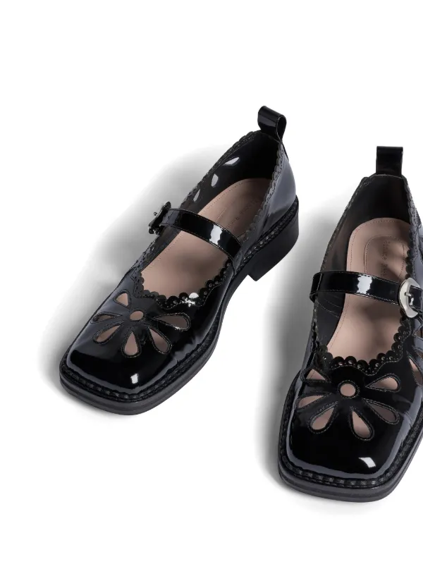 Simone Rocha Daisy メリージェーン カットアウト パンプス | ブラック