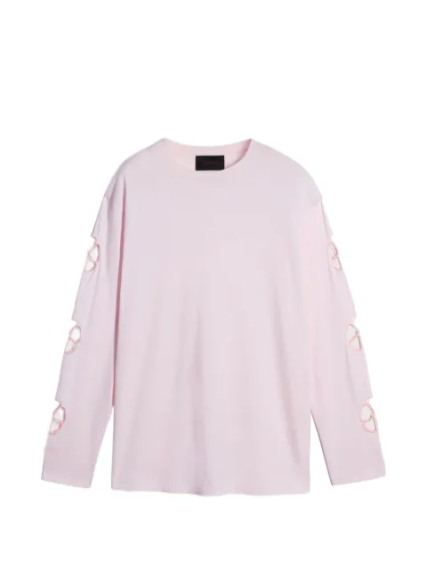 Simone Rocha футболка Daisy с длинными рукавами и вырезами