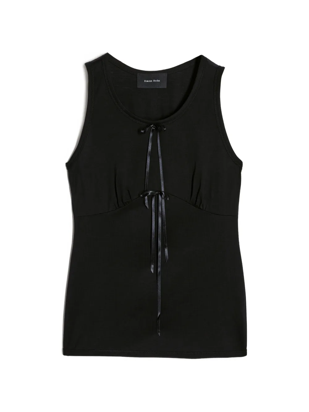 Simone Rocha bow-embellishment tank top - Nero