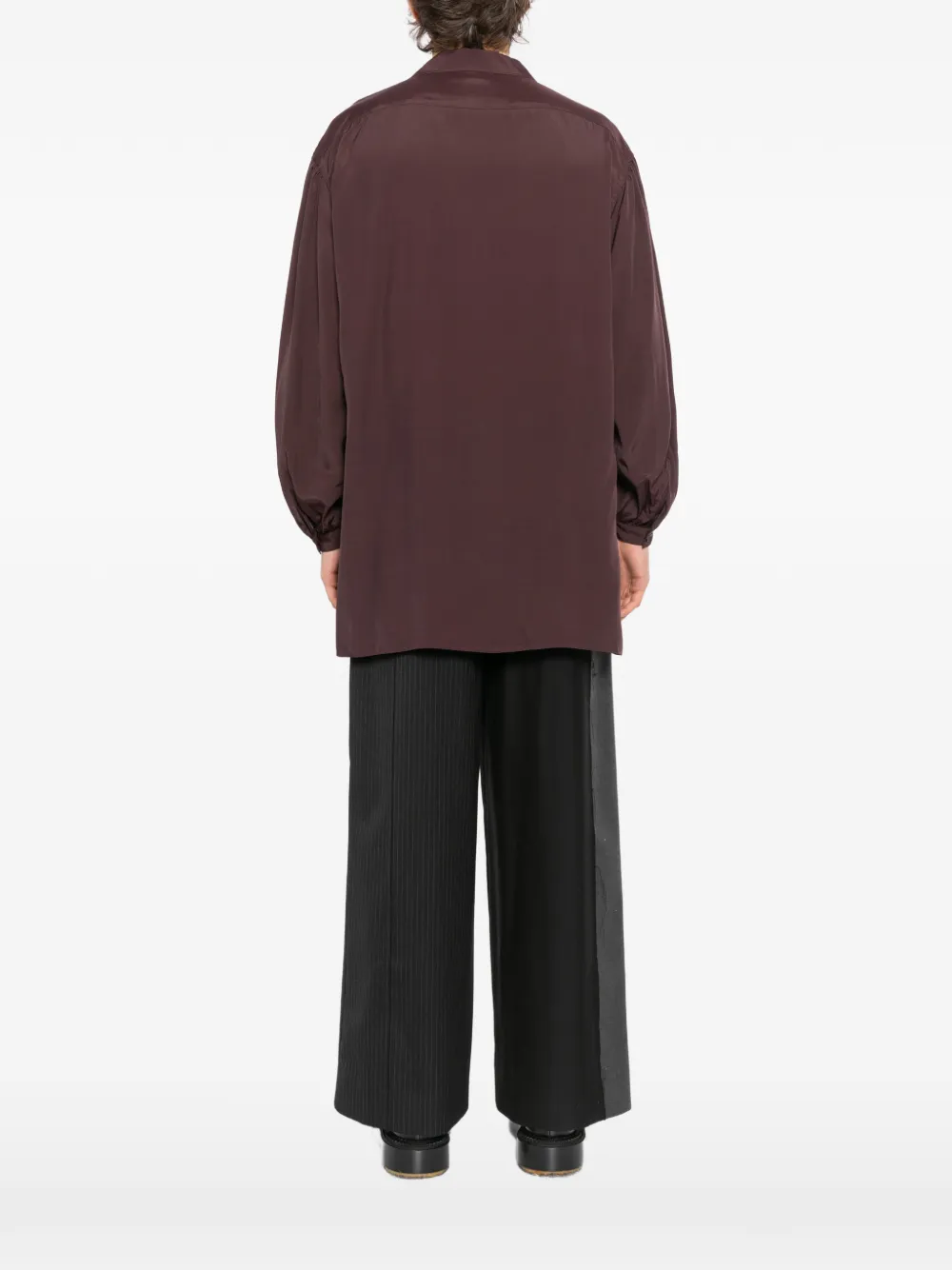 Yohji Yamamoto Overhemd met tekst Bruin
