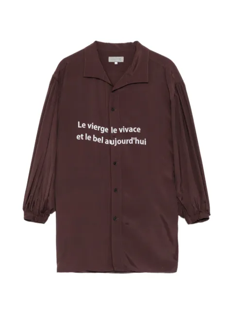 Yohji Yamamoto playera con eslogan estampado