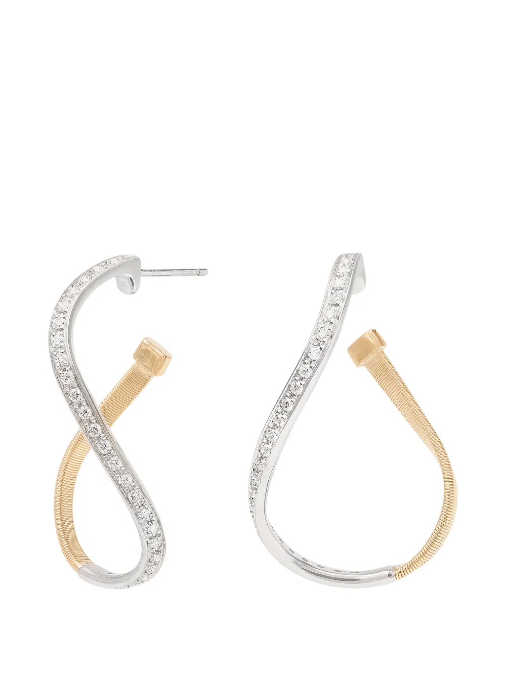 Marco Bicego diamond twisted earrings - Oro