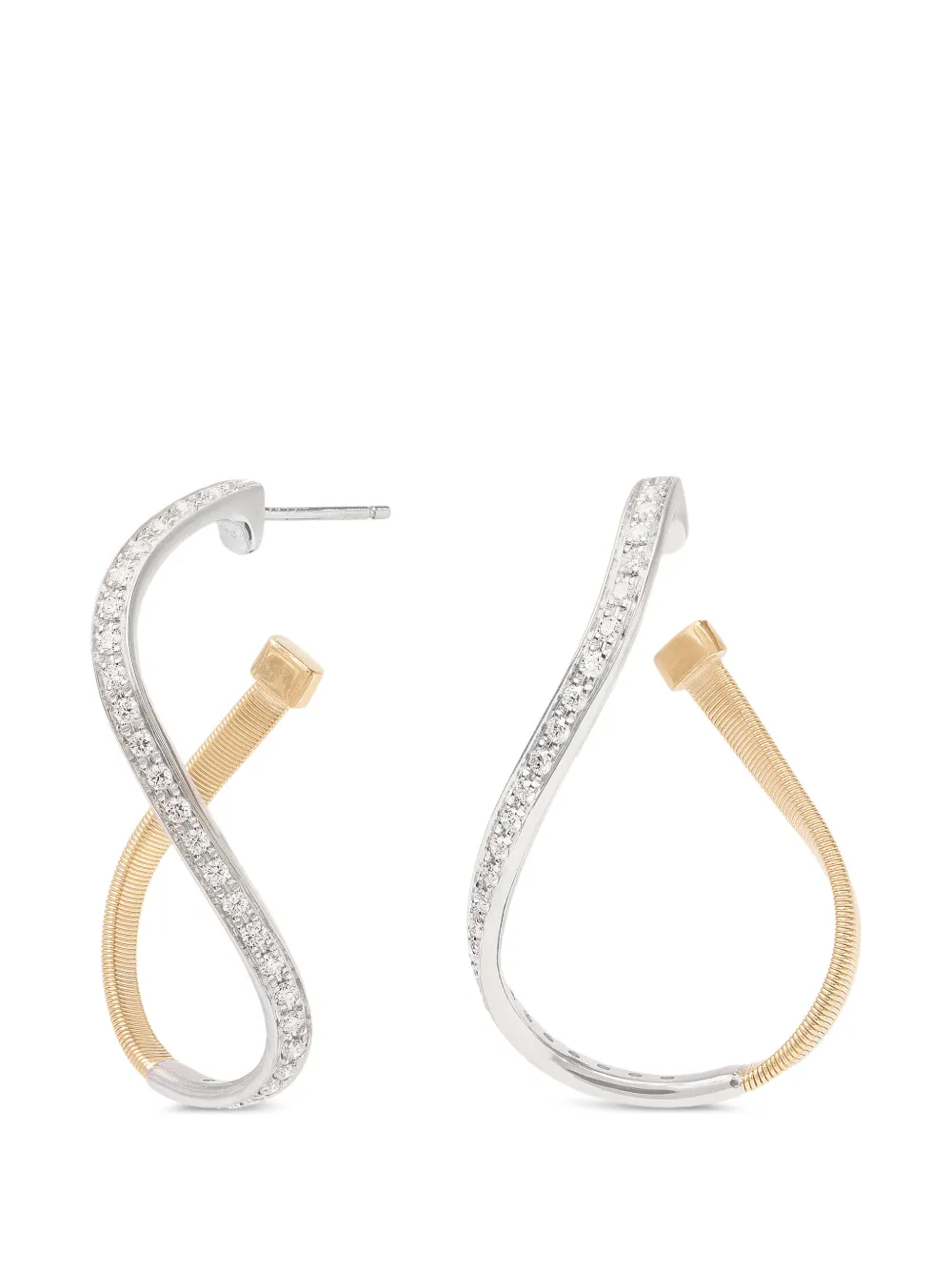Marco Bicego diamond twisted earrings - Oro