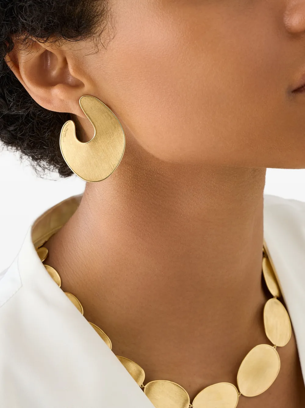 Marco Bicego irregular-leaf earrings - Oro