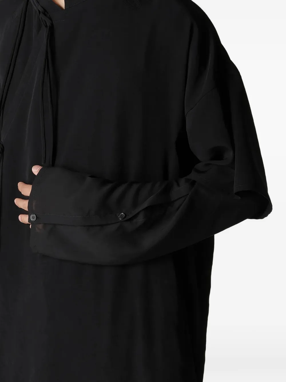 Yohji Yamamoto Linnen overhemd Zwart