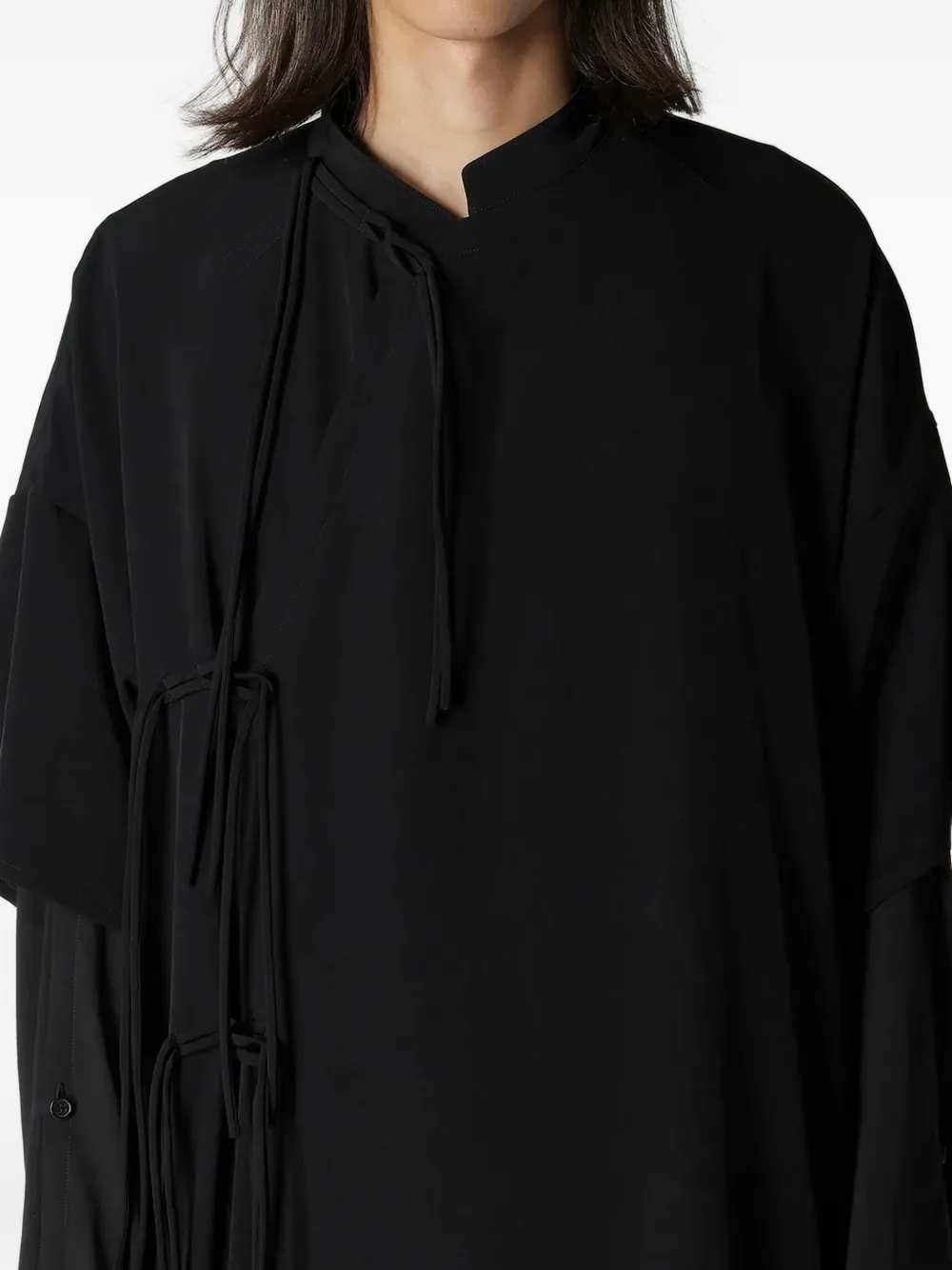 Yohji Yamamoto Linnen overhemd Zwart
