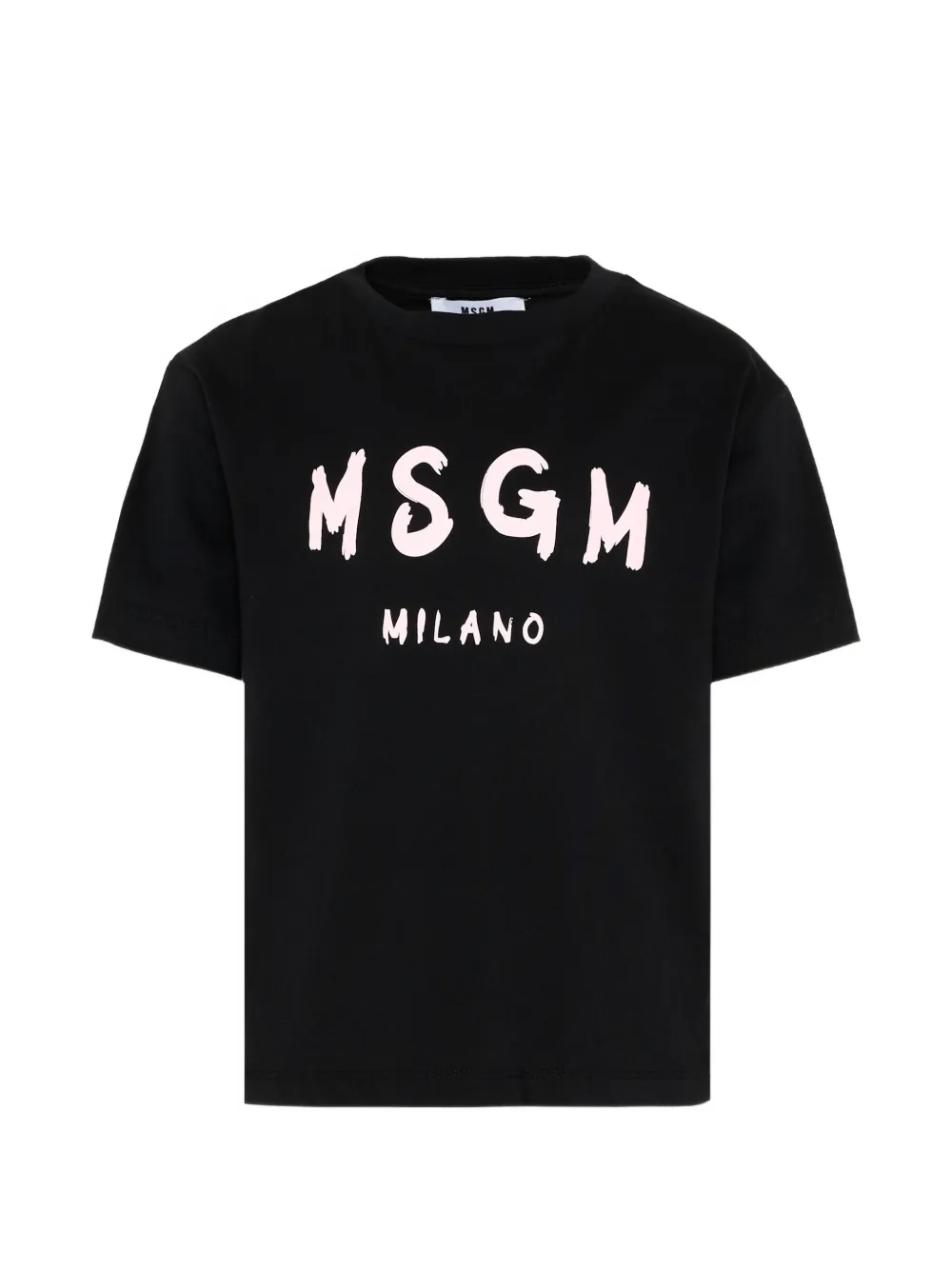MSGM Kids chest-logo T-shirt - Nero