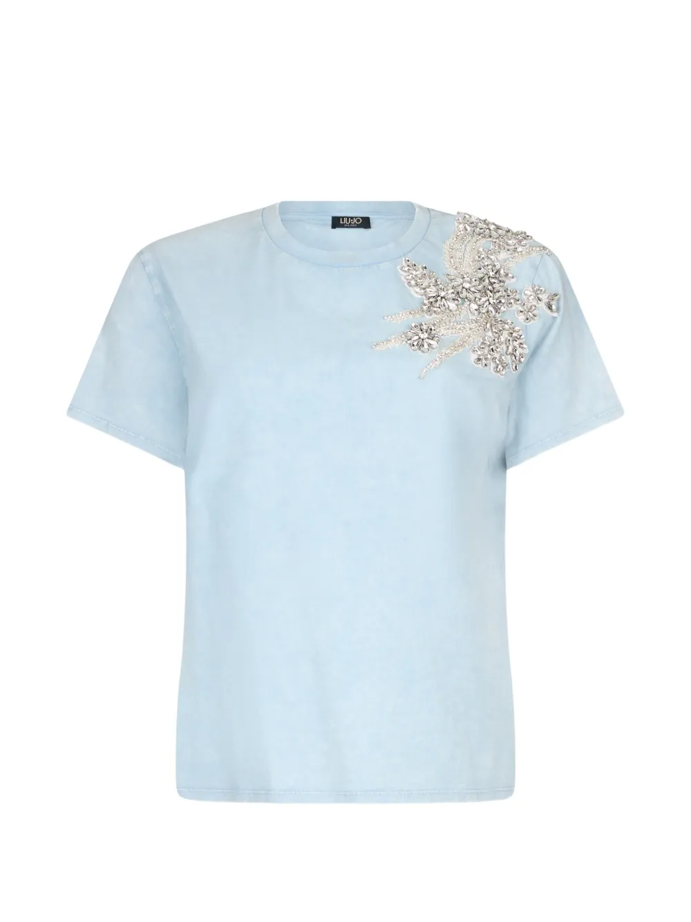 LIU JO jewel-embellished T-shirt - Blu