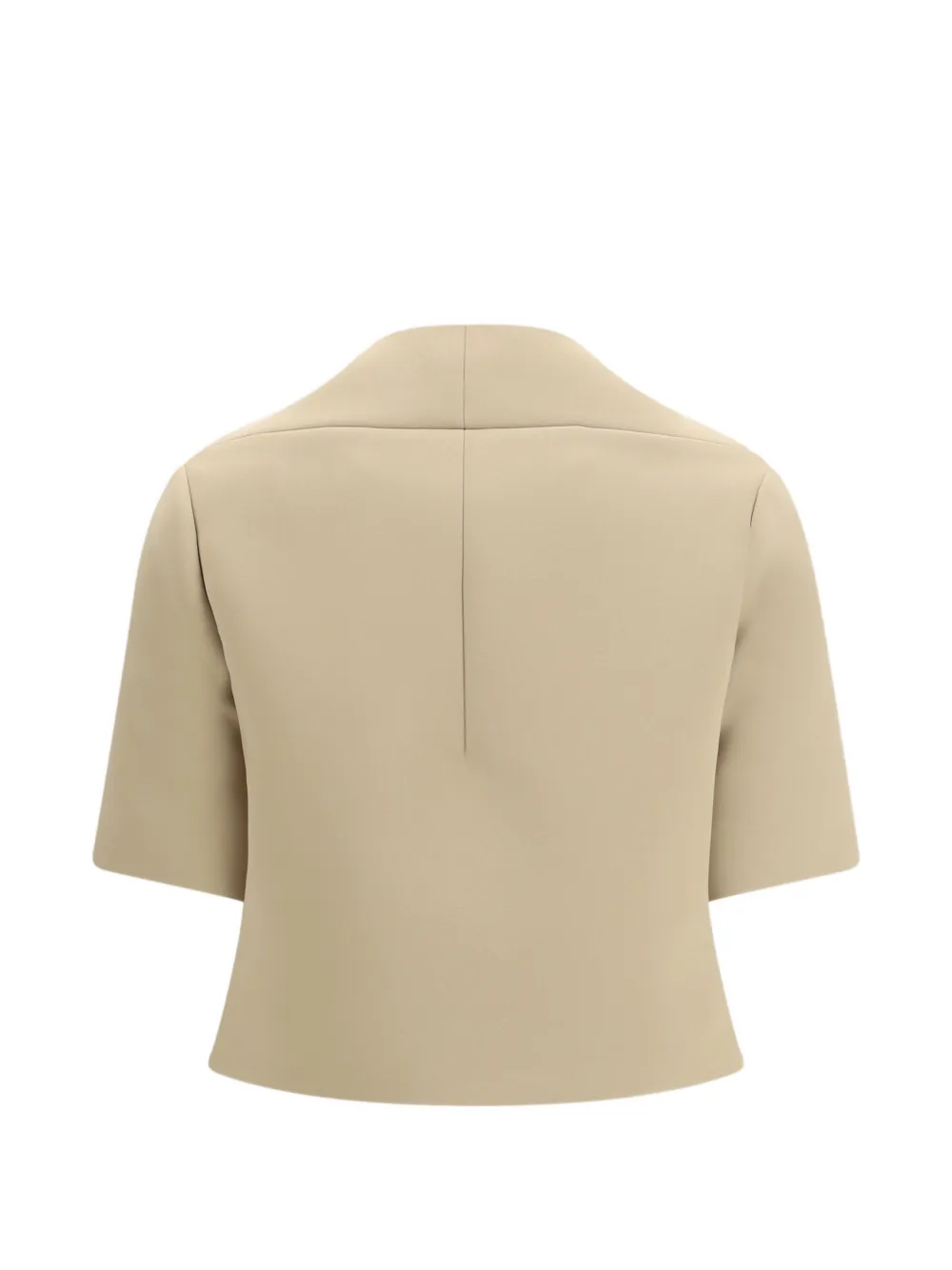  Khaite Franc Button Short Sleeve Jacket - Neutrals 