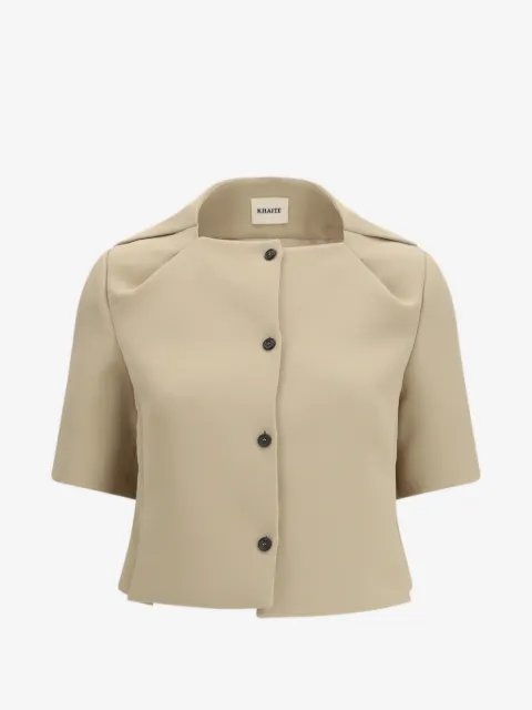 KHAITE Franc button short sleeve jacket