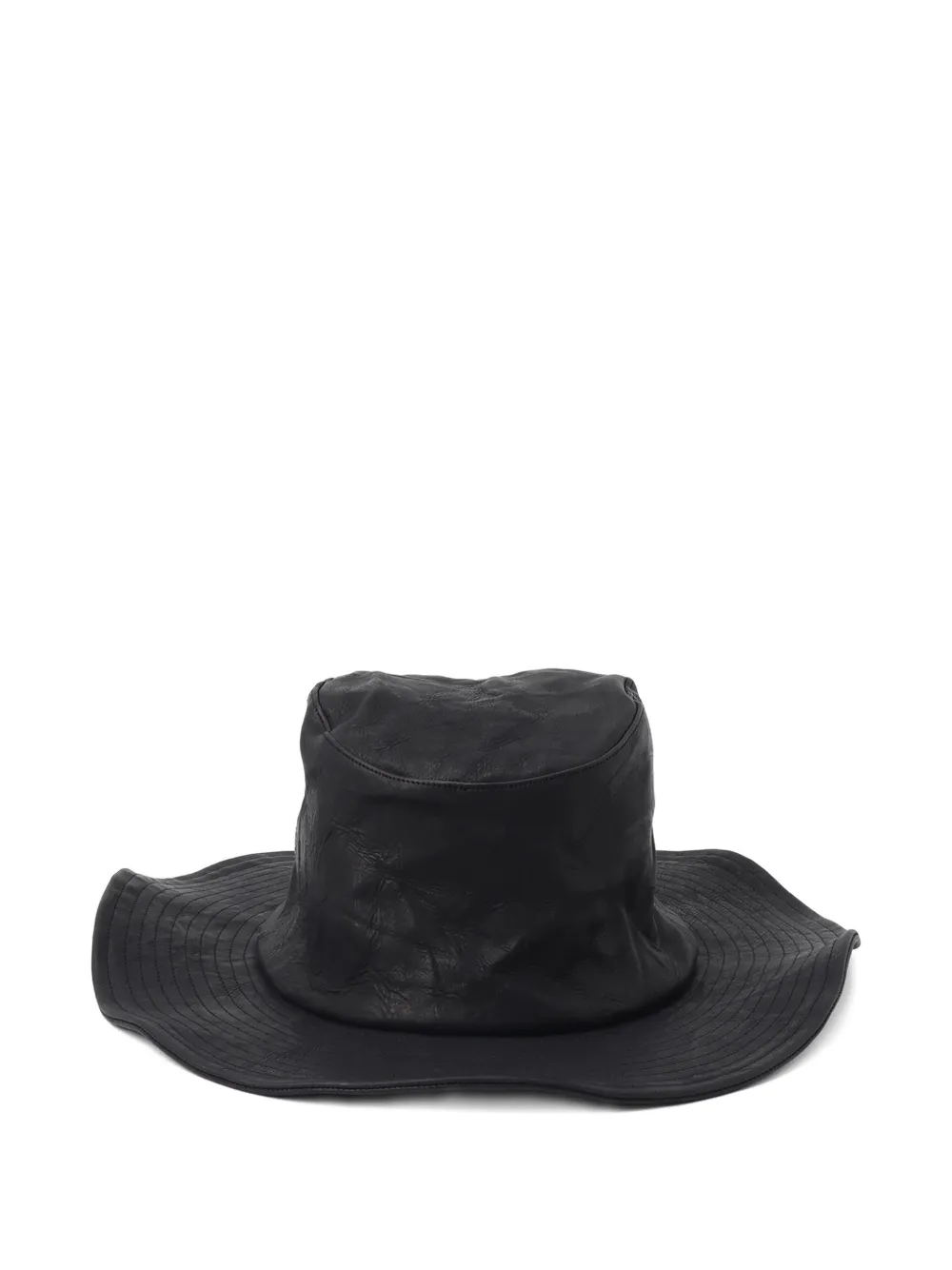 Yohji Yamamoto leather hat - Nero