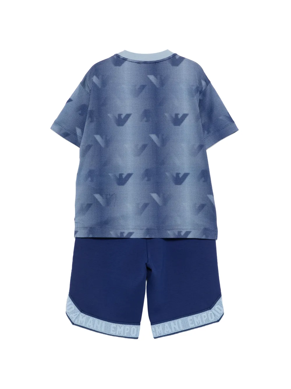 Emporio Armani Kids Shorts set met logoprint Blauw
