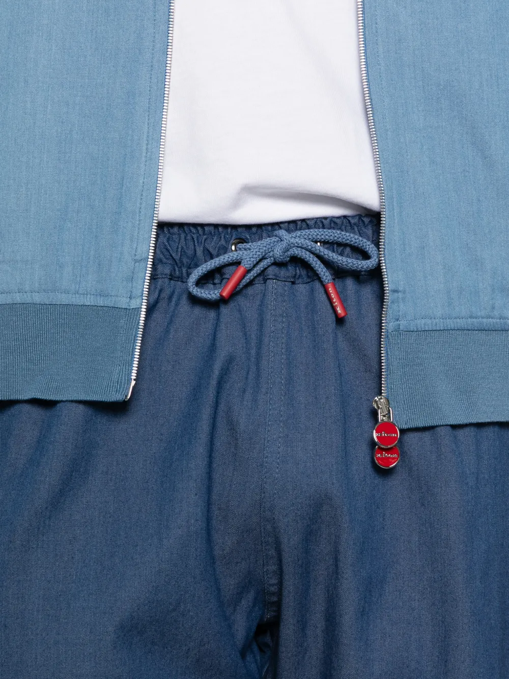 Kiton Shorts met trekkoord Blauw