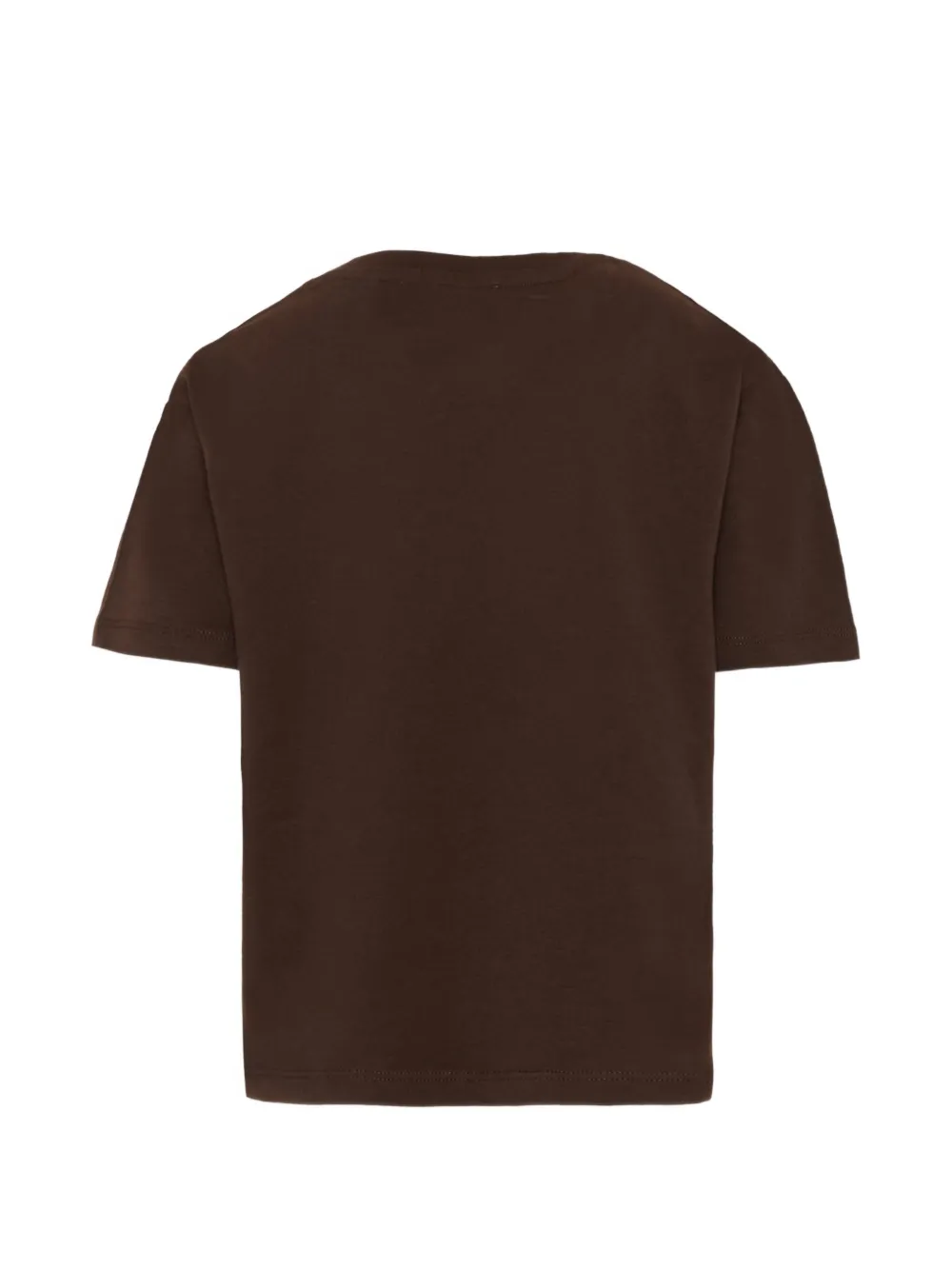  Msgm Kids Box-logo T-shirt - Brown 