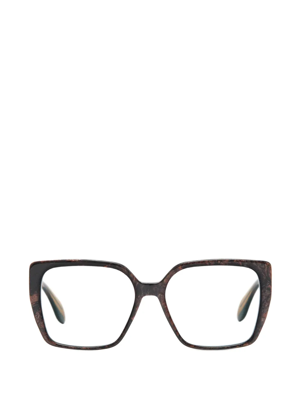 GIGI STUDIOS Moss square-frame glasses - Marrone
