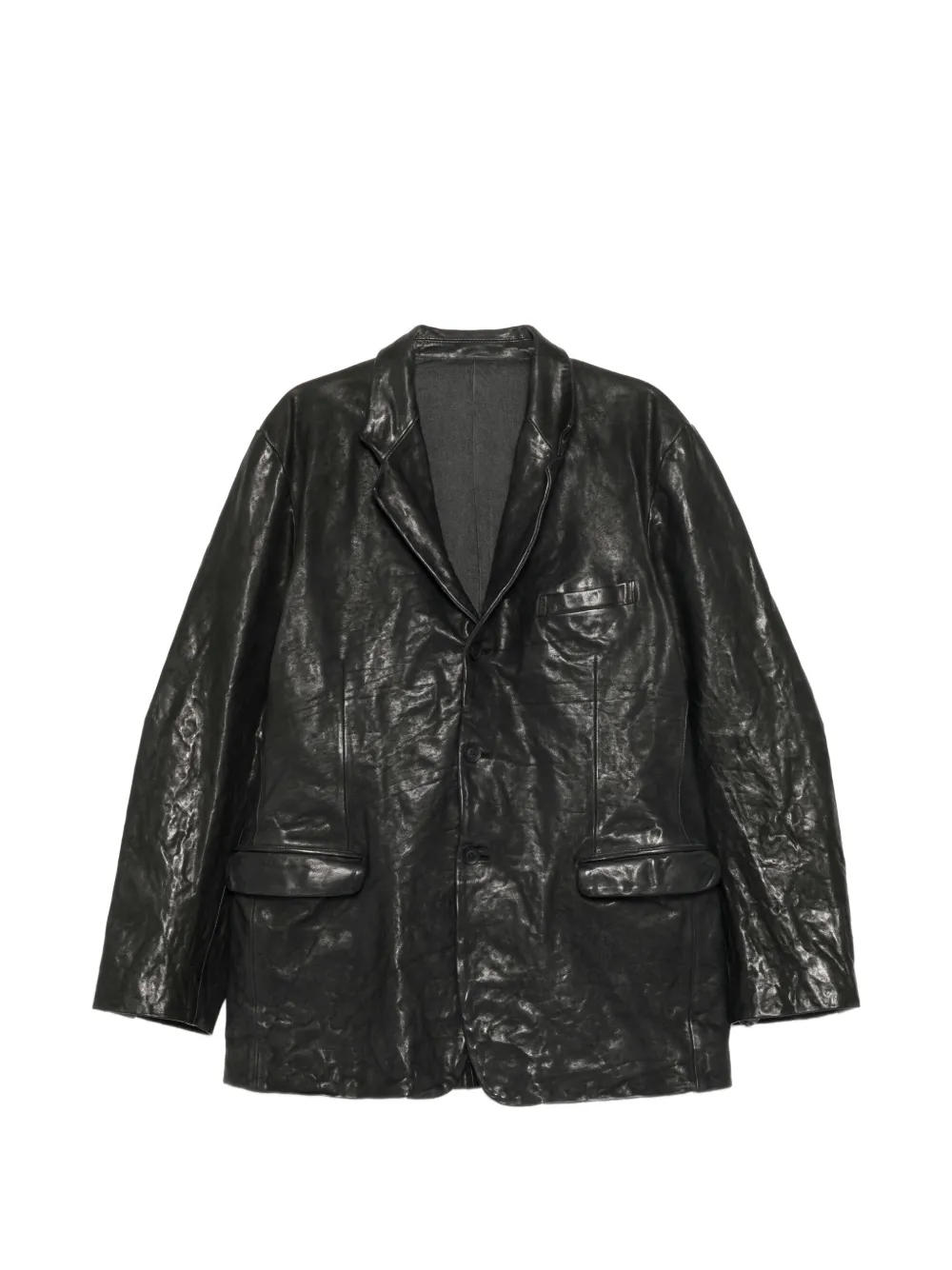 Yohji Yamamoto leather jacket - Nero