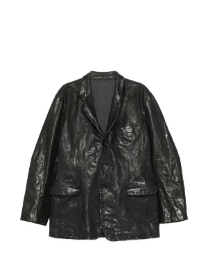 Giorgio Armani レザージャケット | ブラック | FARFETCH JP