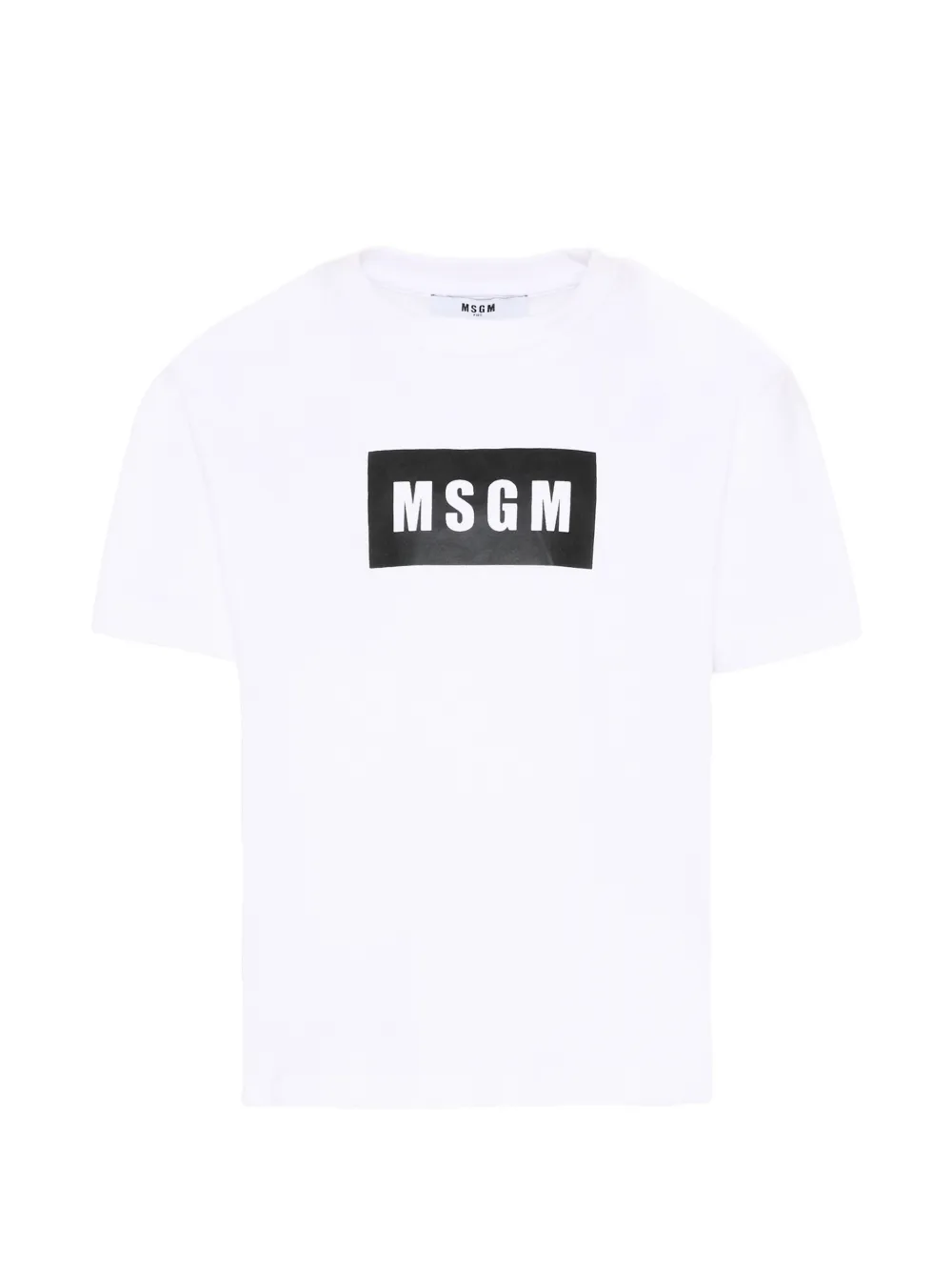 MSGM Kids short-sleeve box-logo T-shirt - Bianco
