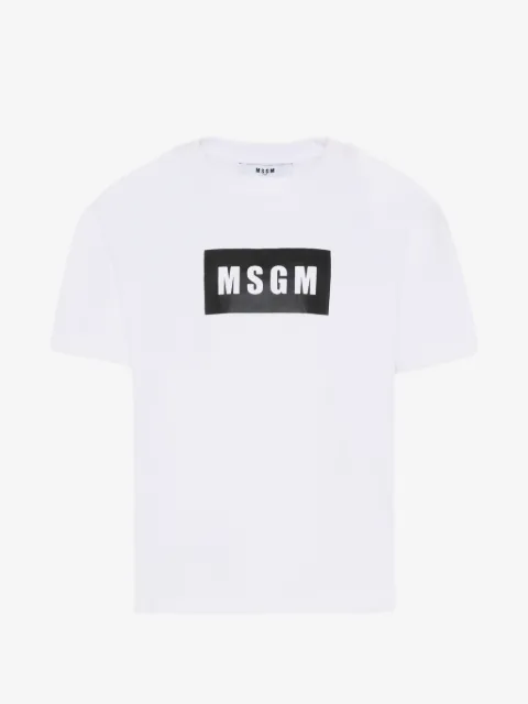 MSGM Kids short-sleeve box-logo T-shirt