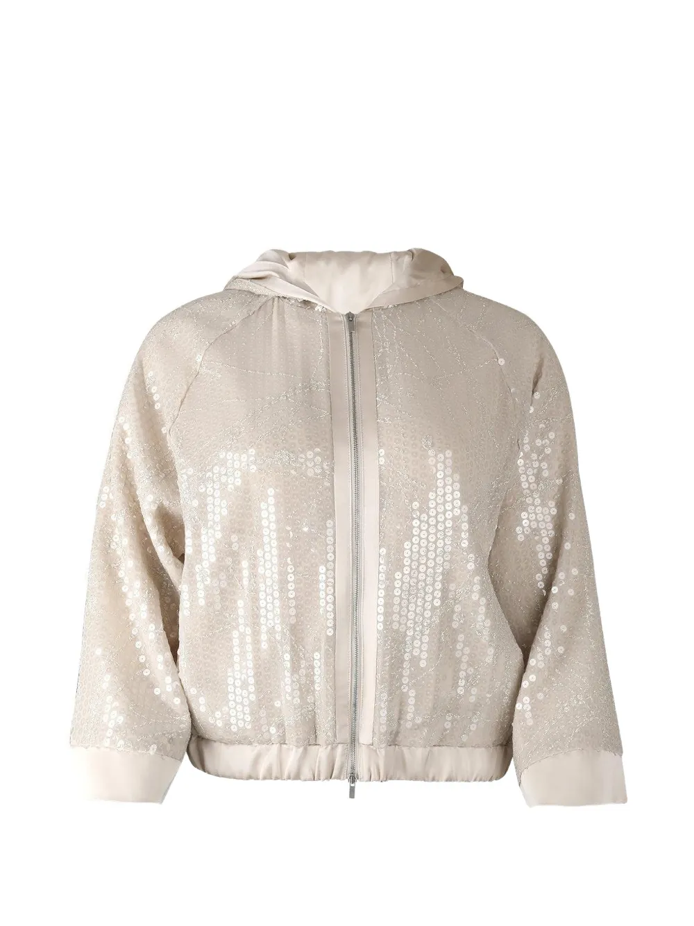 Peserico sequin-embellishment zip-fastening jacket - Toni neutri