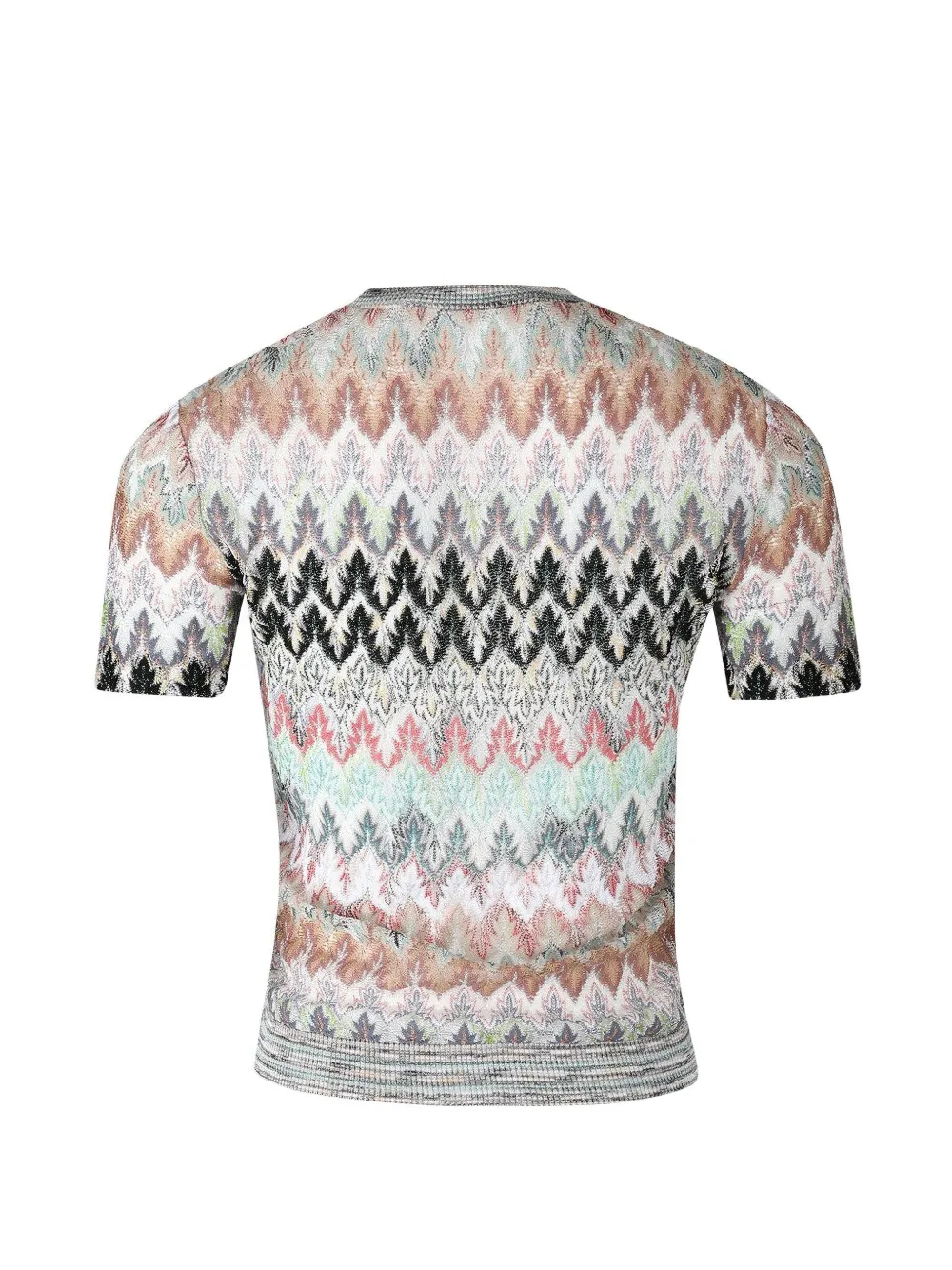  Missoni Zigzag-pattern Short-sleeve Top - Neutrals 