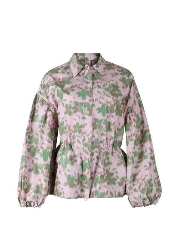 Giambattista Valli Floral-pattern Drawstring Jacket in Pink