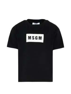 MSGM Kids logo-print T-shirt | Black | FARFETCH