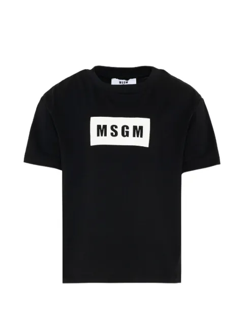 MSGM Kids box-logo T-shirt