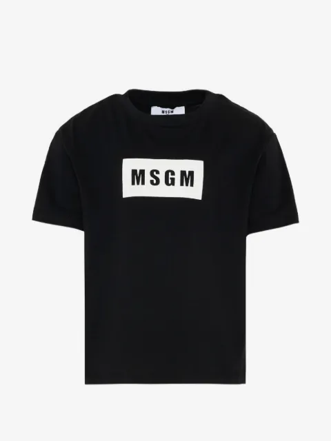 MSGM Kids box-logo T-shirt