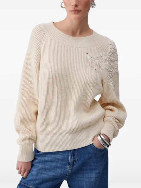 LIU JO pull en raphia à broderies