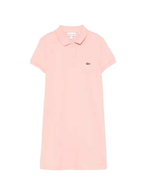 Lacoste Kids vestido estilo playera tipo polo con cuello de piqué