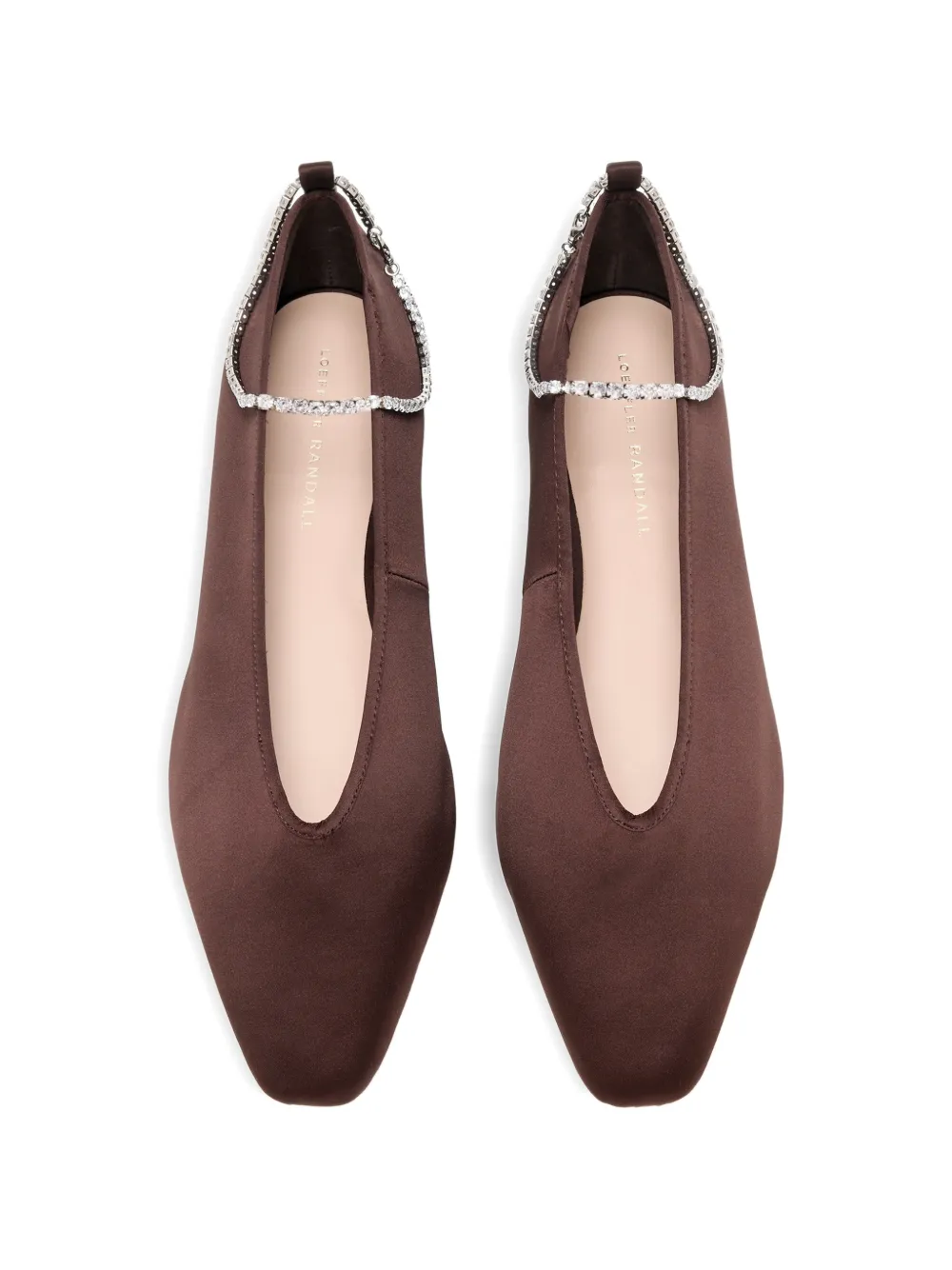 Loeffler Randall Emery ballerina's met kettingbandje Bruin