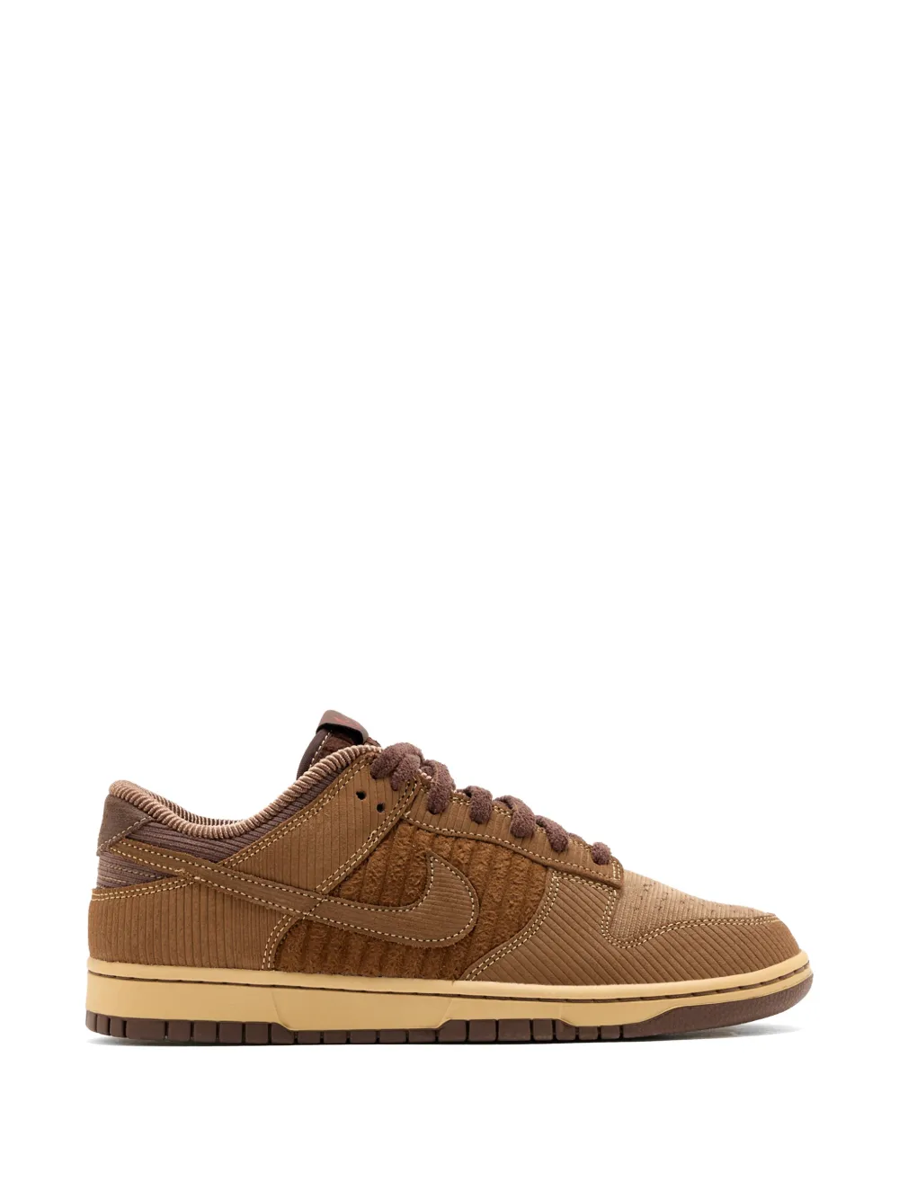 Nike Dunk Low Retro Premium Corduroy Logo Sneakers In Brown