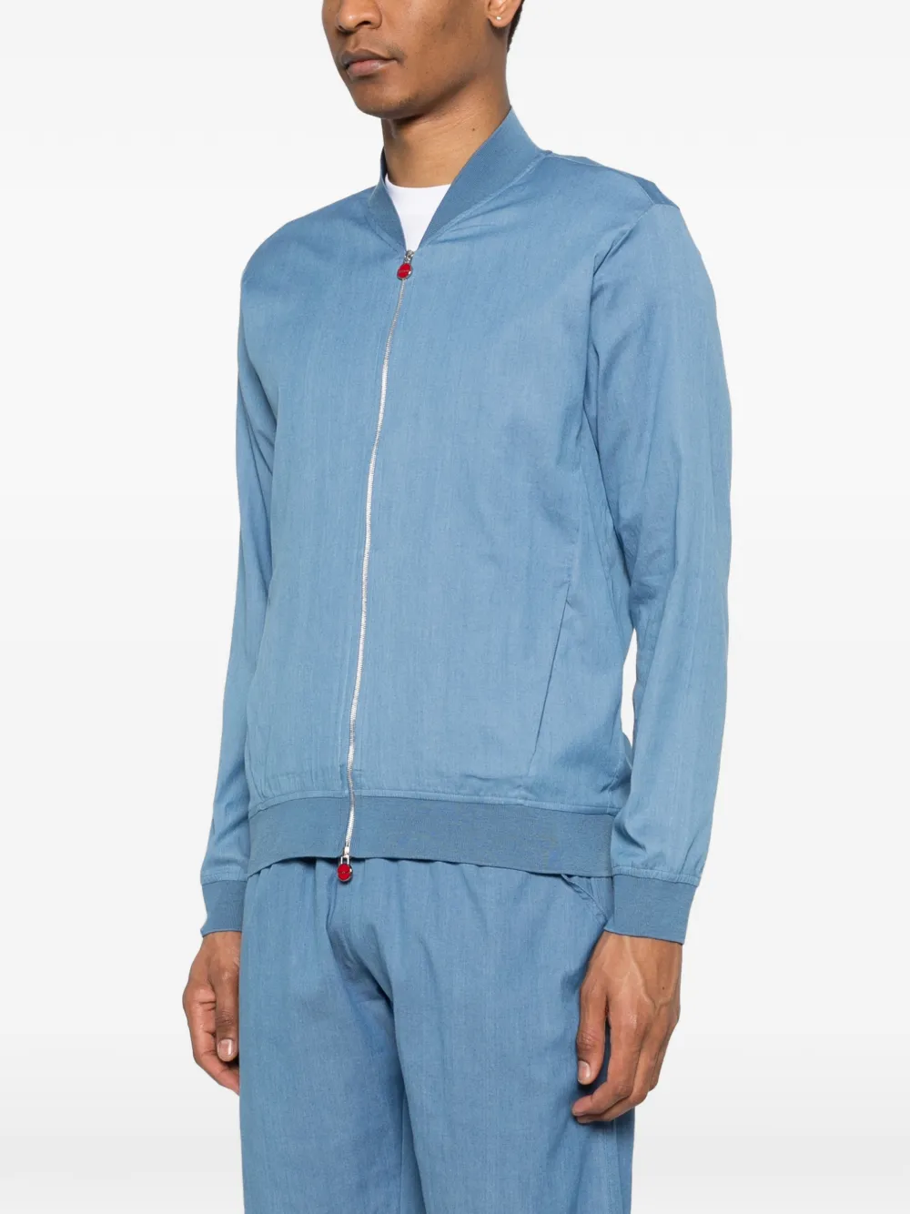  Kiton Zip-front Jacket - Blue 