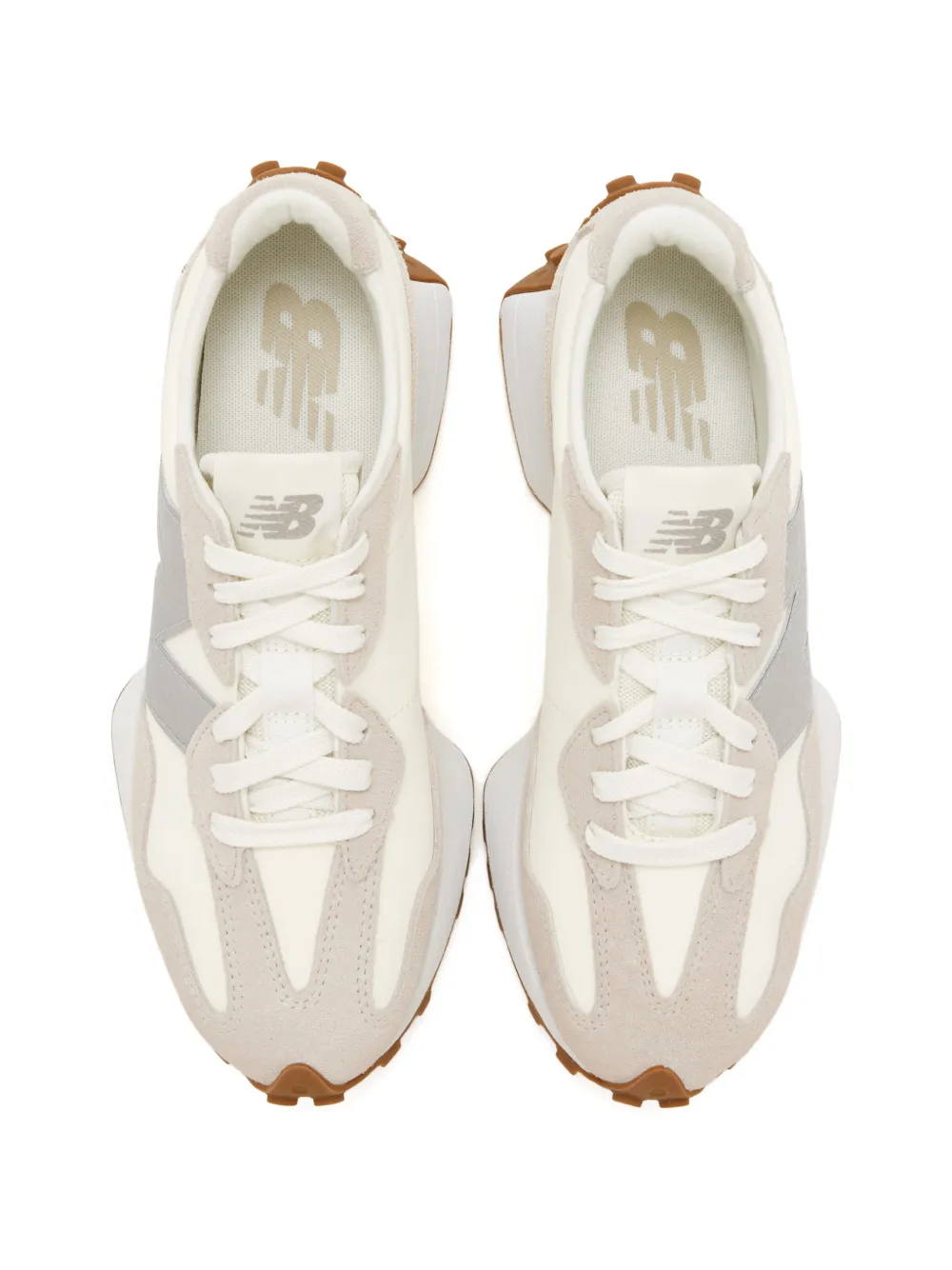 New Balance 327 suede panelled sneakers Beige