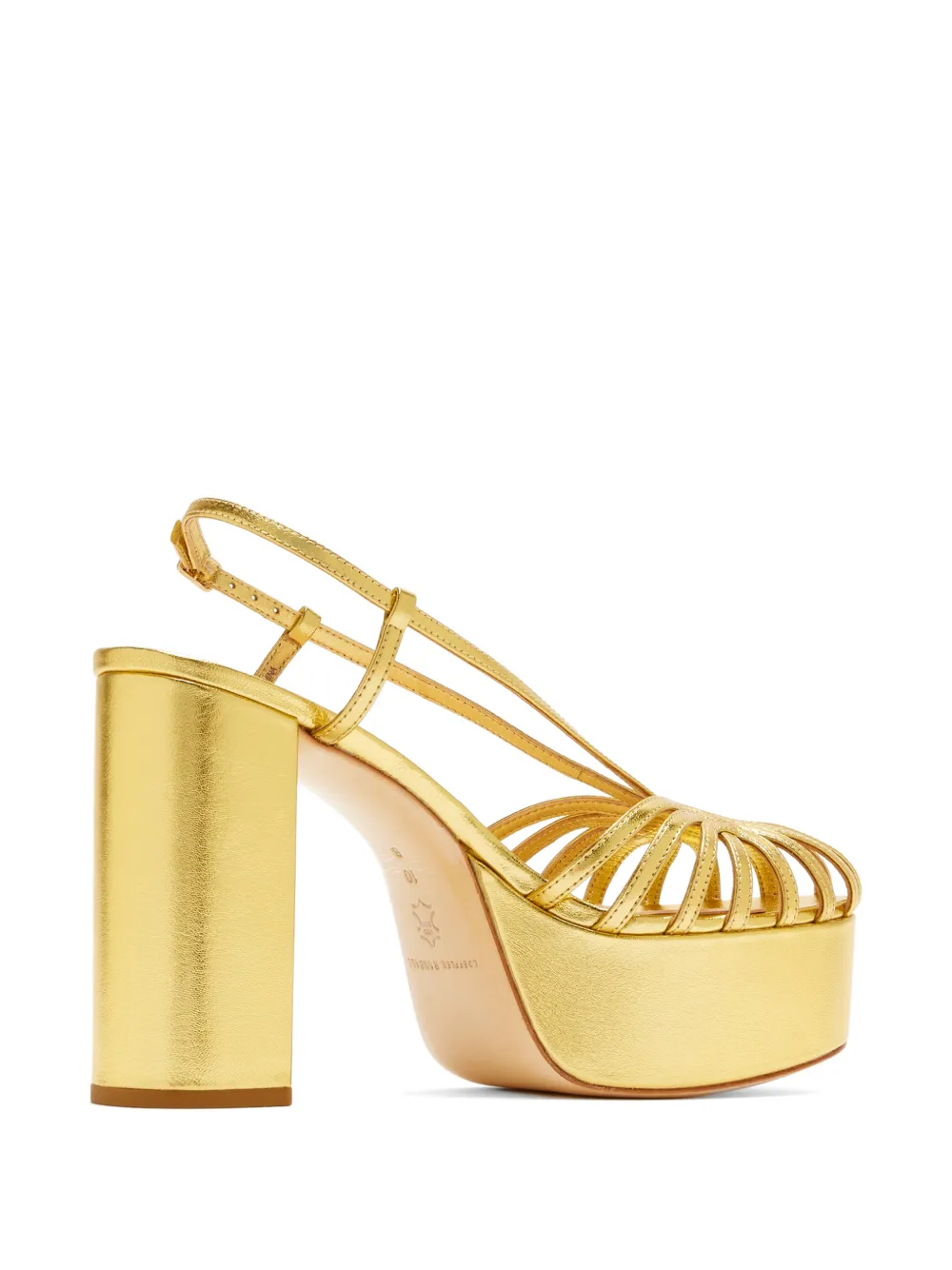 Loeffler Randall Sandalen met plateauzool Goud