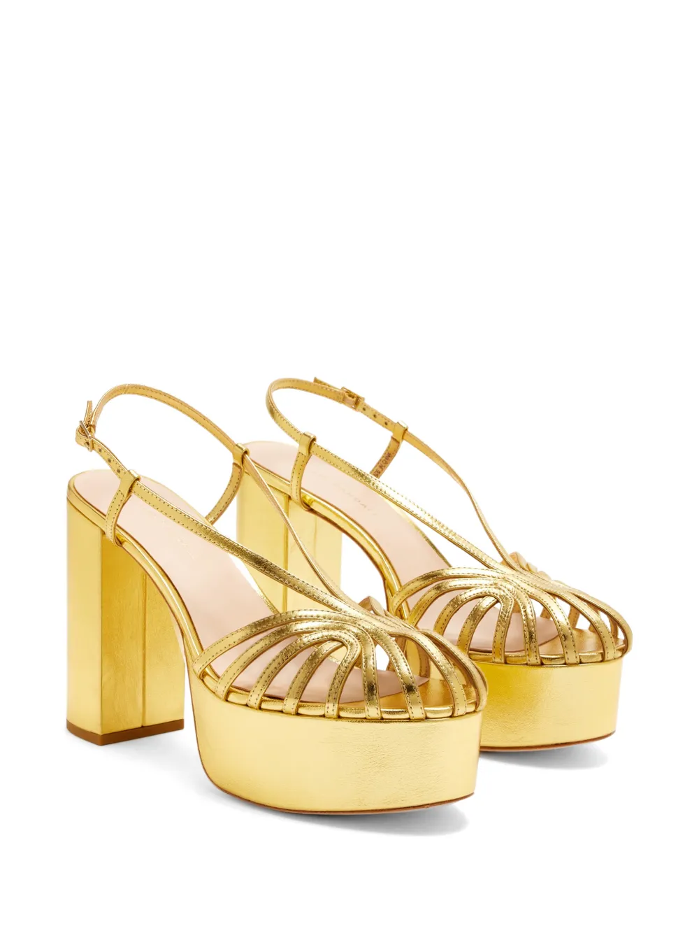 Loeffler Randall Sandalen met plateauzool Goud