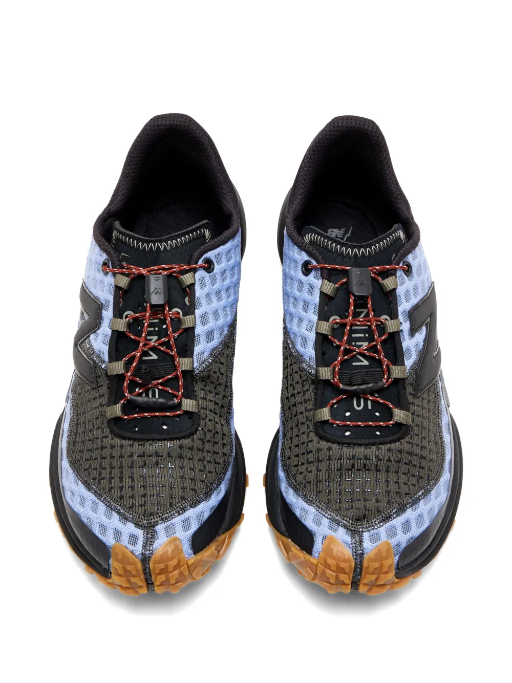 New Balance logo grid sneakers Zwart