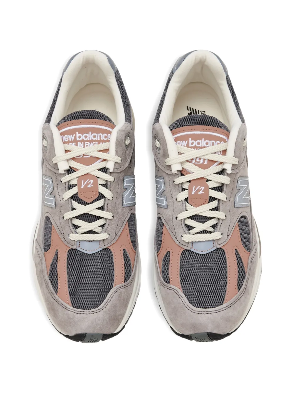 New Balance 991v2 perforated panelled sneakers Grijs