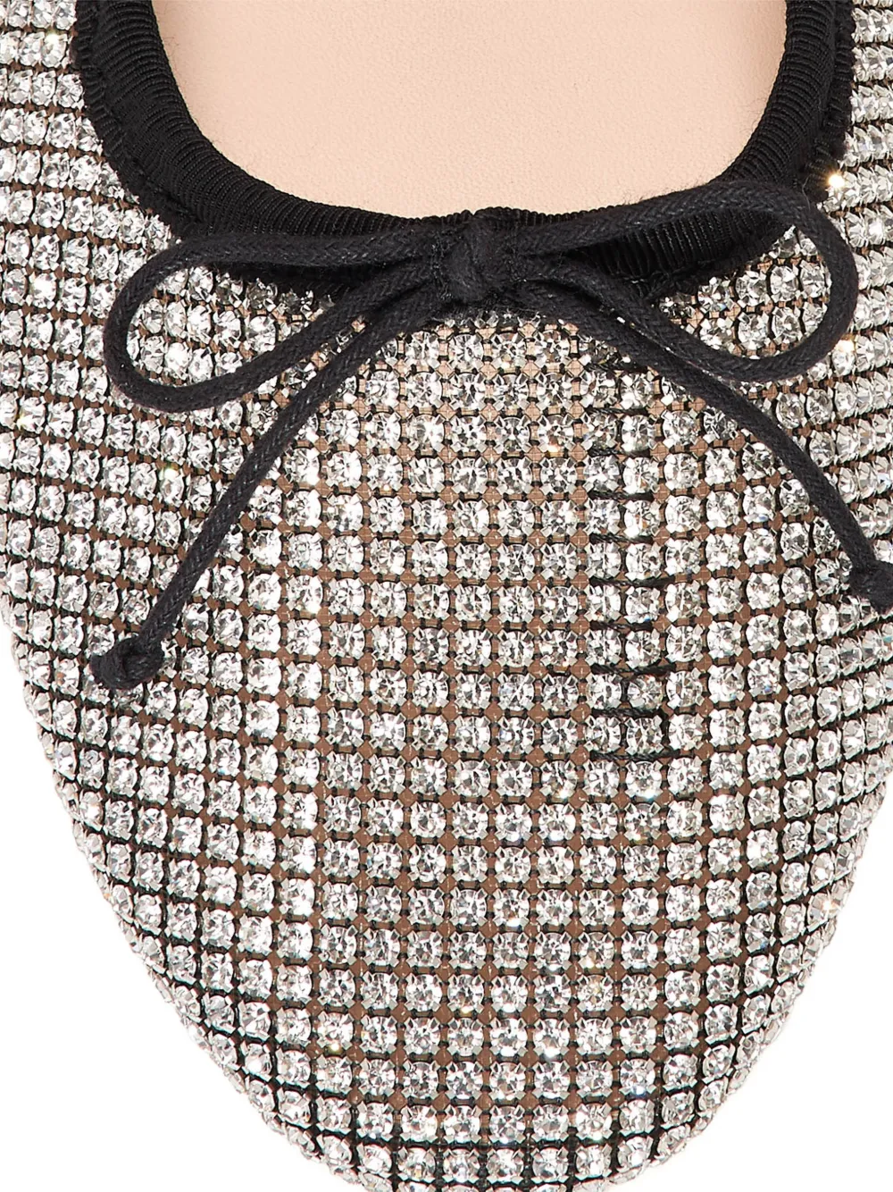 Loeffler Randall Leonie ballerina's met kristallen strik Zilver