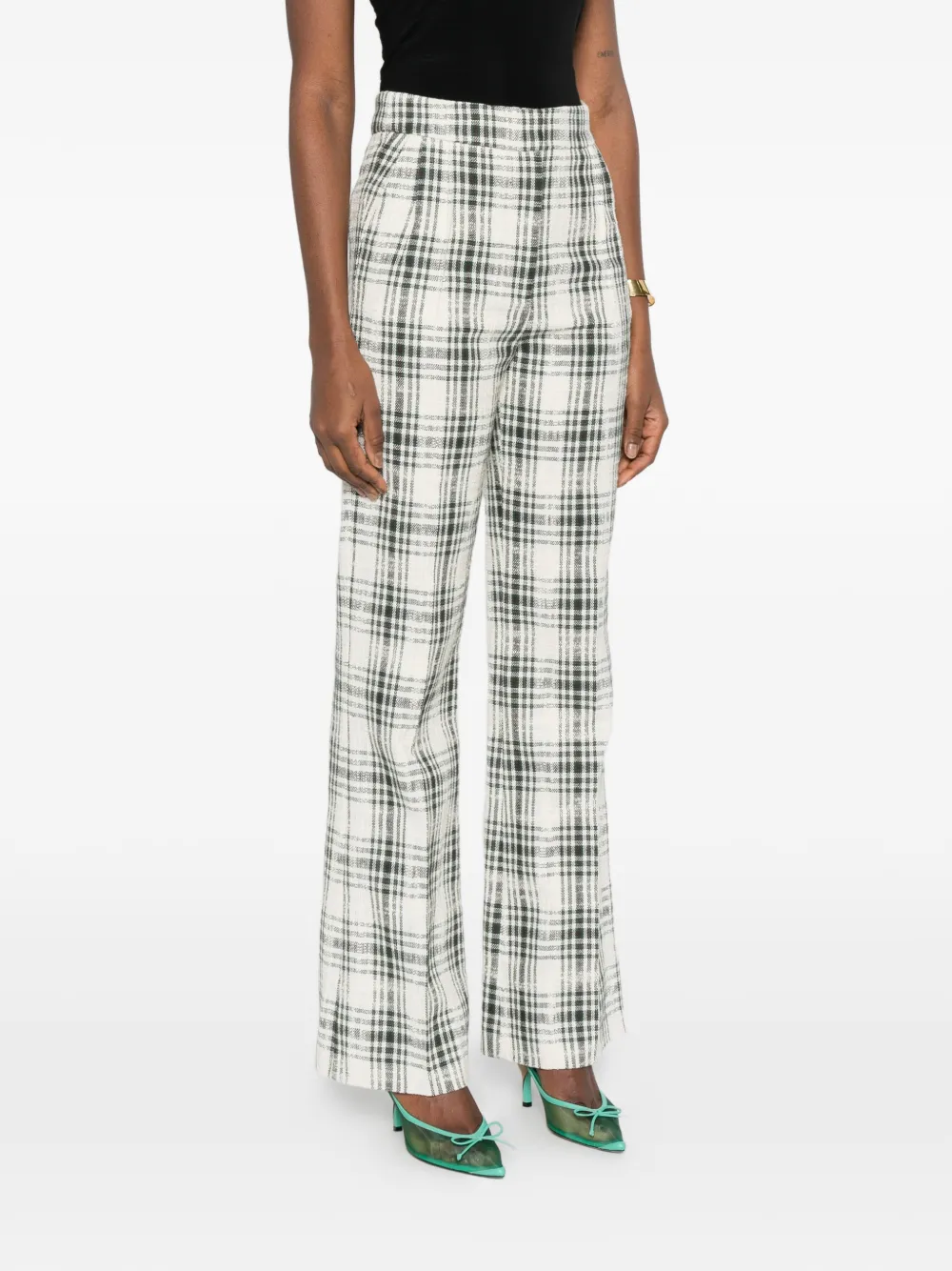  Imroska Plaid-pattern Trousers - Neutrals 