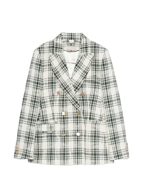 IMROSKA double-breasted plaid-pattern jacket