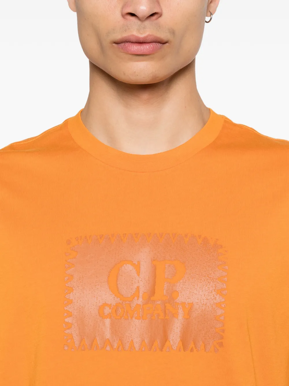 C.P. Company 30 1 jersey T-shirt met logo-label en korte mouwen Oranje