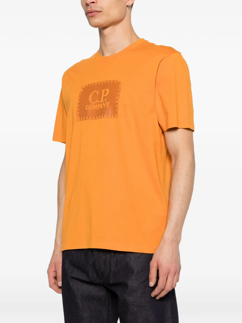 C.P. Company 30 1 jersey T-shirt met logo-label en korte mouwen Oranje
