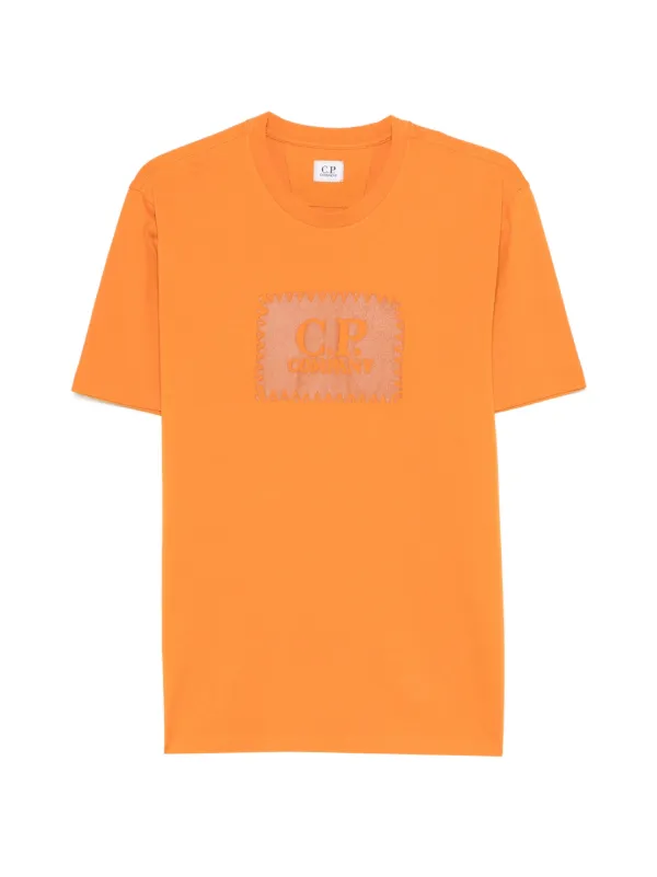 C.P. Company Jersey 30/1 Short-sleeve Logo Label T-shirt in Orange