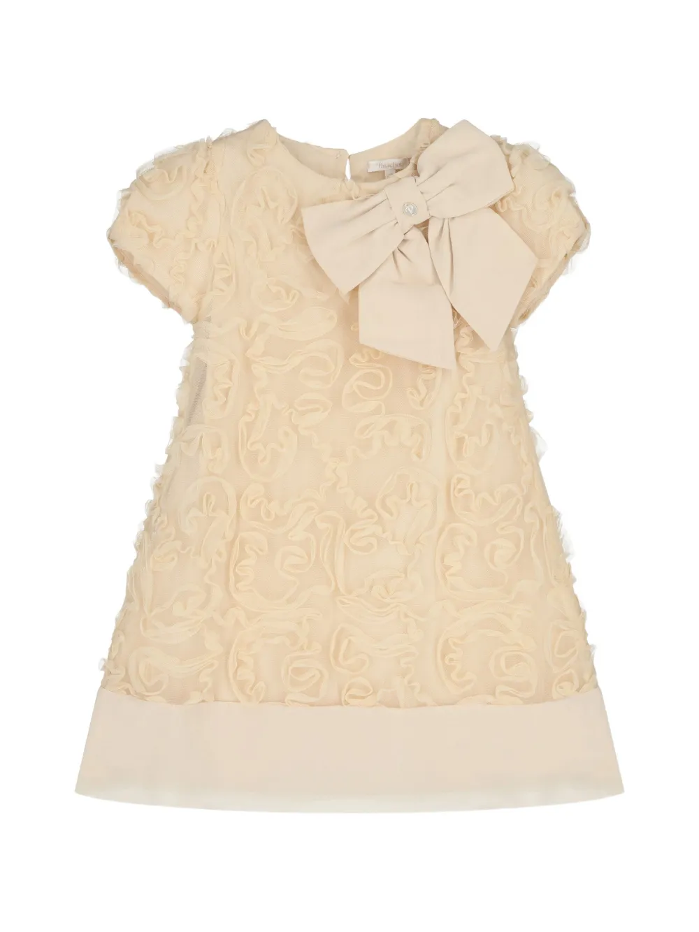 Patachou Abito in tulle con ruches - Toni neutri