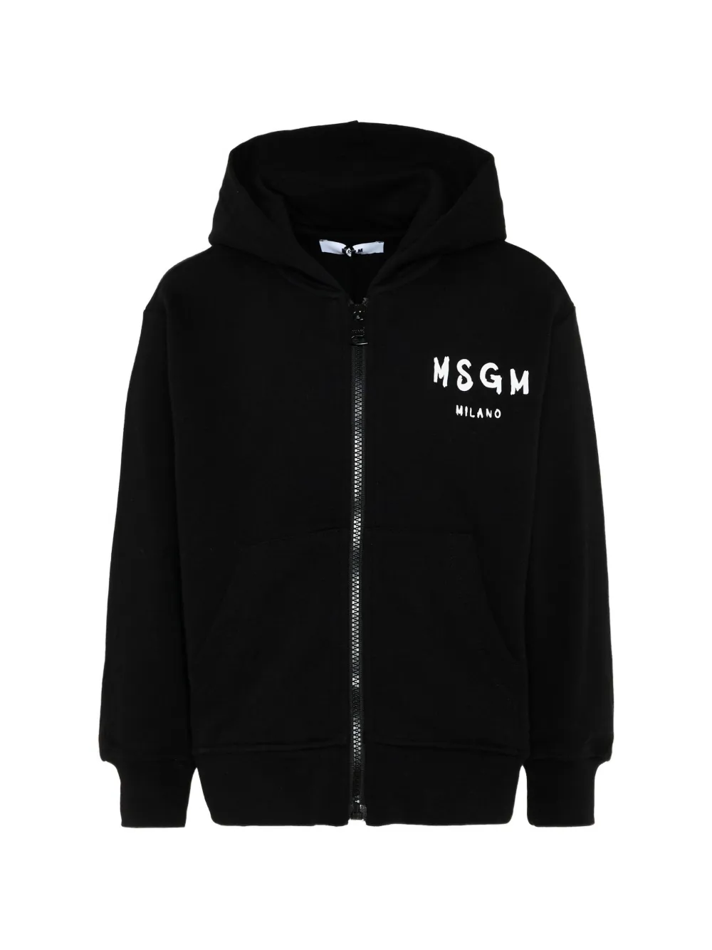 MSGM Kids logo-print hoodie - Nero