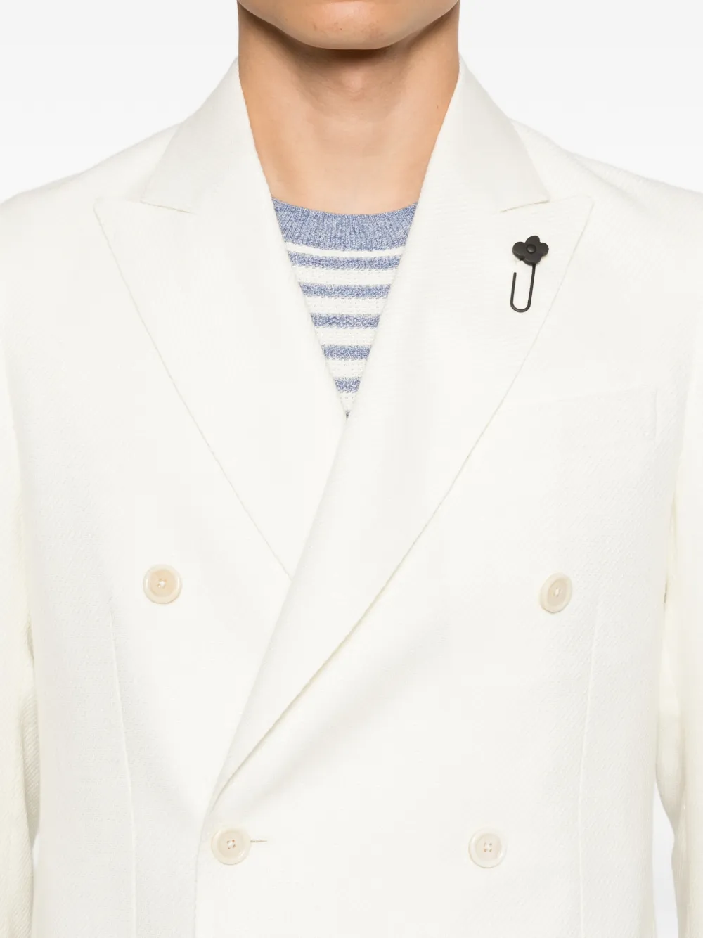 Lardini Blazer met dubbele rij knopen Beige