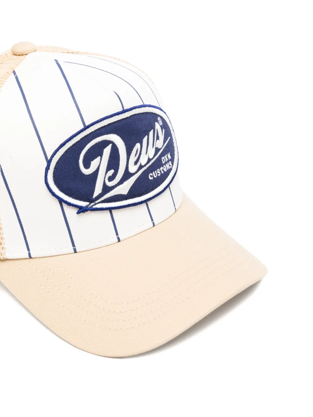  Deus Ex Machina Striped Logo-patch Baseball Cap - Neutrals 